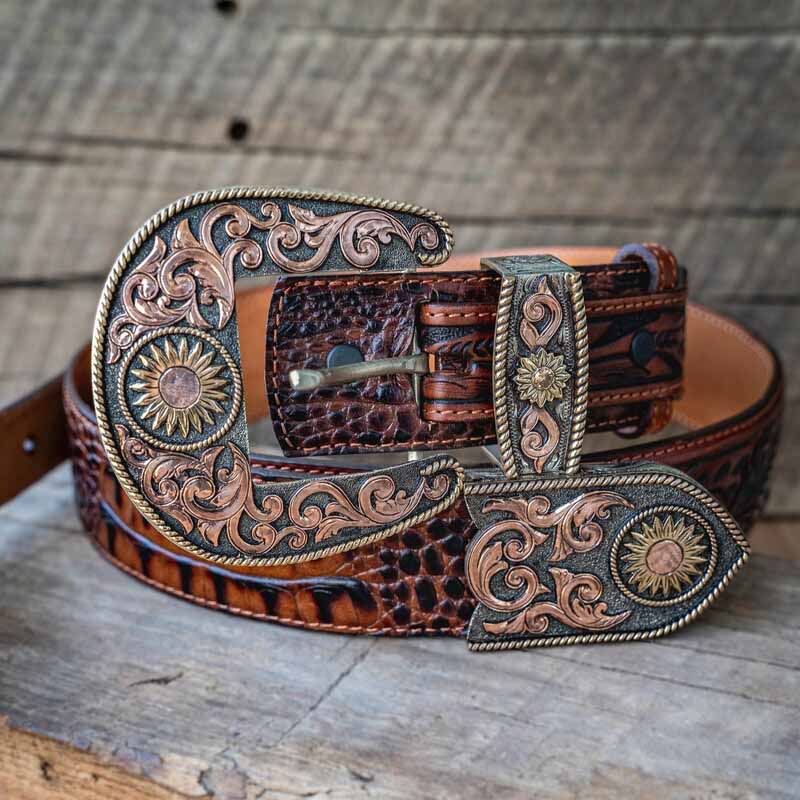 Copper Three Piece Buckle Set - Three Piece Buckle Set